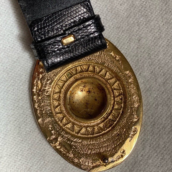 Gorgeous Vintage GIANNI VERSACE Medallion Medusa Lizard Belt 1990’s main image 5